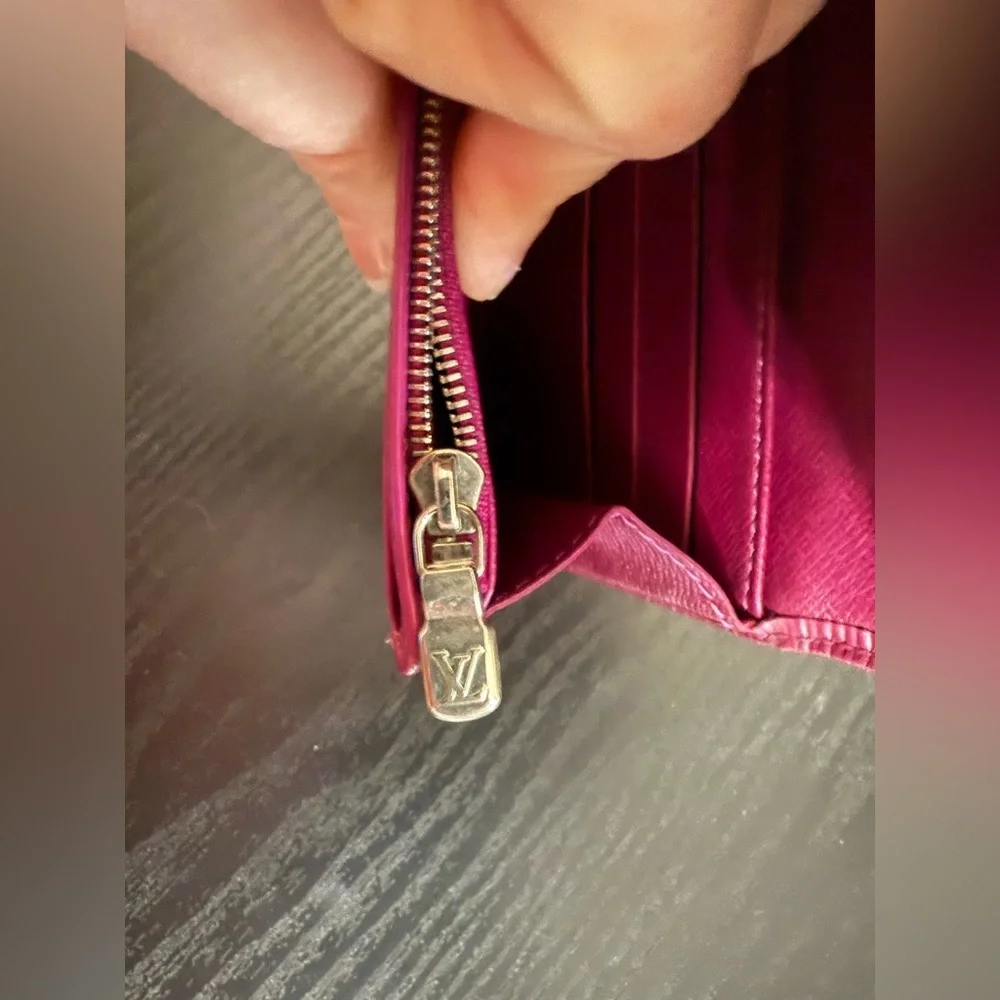 LOUIS VUITTON Portefeuille Sarah Long Wallet M60317 Epi Fuchsia Pink LV - Picture 5 of 13